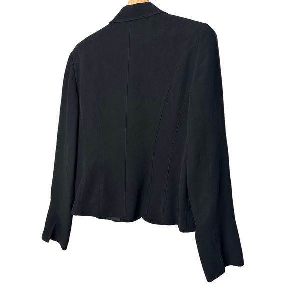 Lafayette 148 New York Blazer Jacket Tailored Black 2 Button Collared - Picture 4 of 7